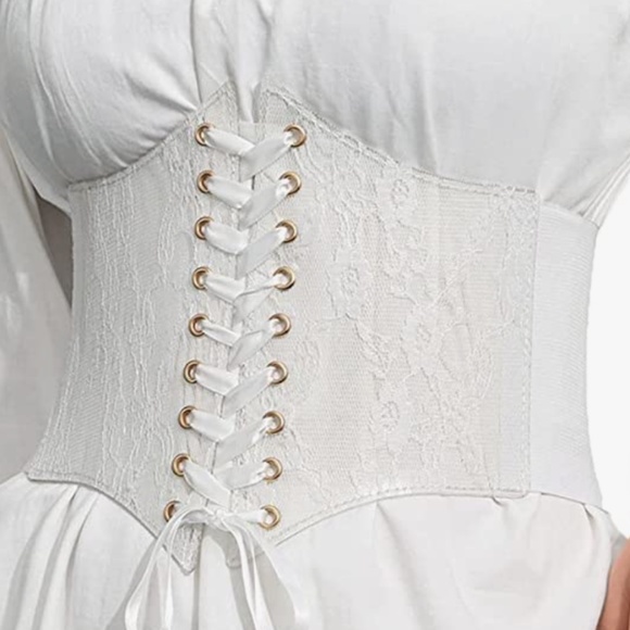 Boutique Accessories Vintage Wide Elastic Corset Waist Belts Lace